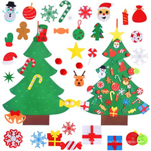 YM Christmas Tree Onarments Kids Custom DIY Felt Christmas Tree Hanging Decorations Navidad DIY Craft Decoration